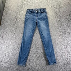 American Eagle Outfitters Jeans Womens 0 Blue Cotton Denim Jegging Stretch Faded